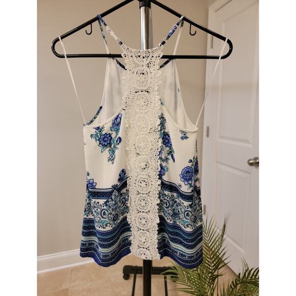 Blue Rain Lace Back Halter Blouse - Picture 4 of 4